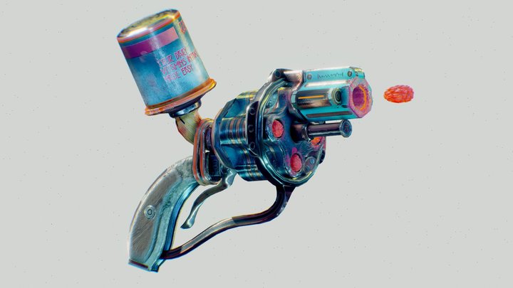 Raspberries Gun 3D Model