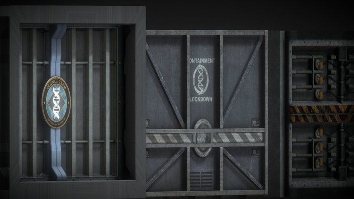 Black Mesa Door Pack 3D Model