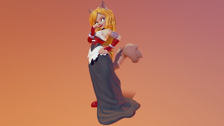 Wakfu character: Savhanna la soyeuse 3D Model